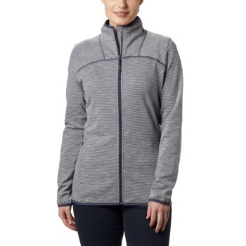 Columbia Firwood Camp Striped Full Zip Fleece, Chamarras Azul Marino Para Mujer | 674829-BOU